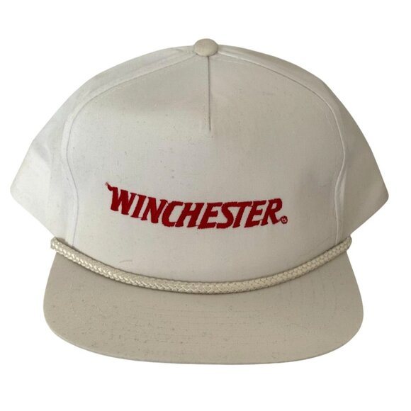 Vintage Winchester Adjustable Snapback Hat White With Red Embroidered Logo By Cr - Picture 1 of 6